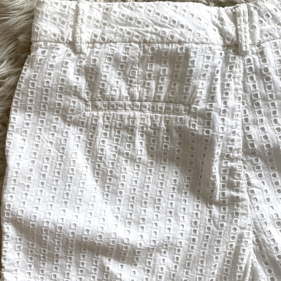 Banana Republic Eyelet Shorts White 4 1/2 Inches - Picture 9 of 11